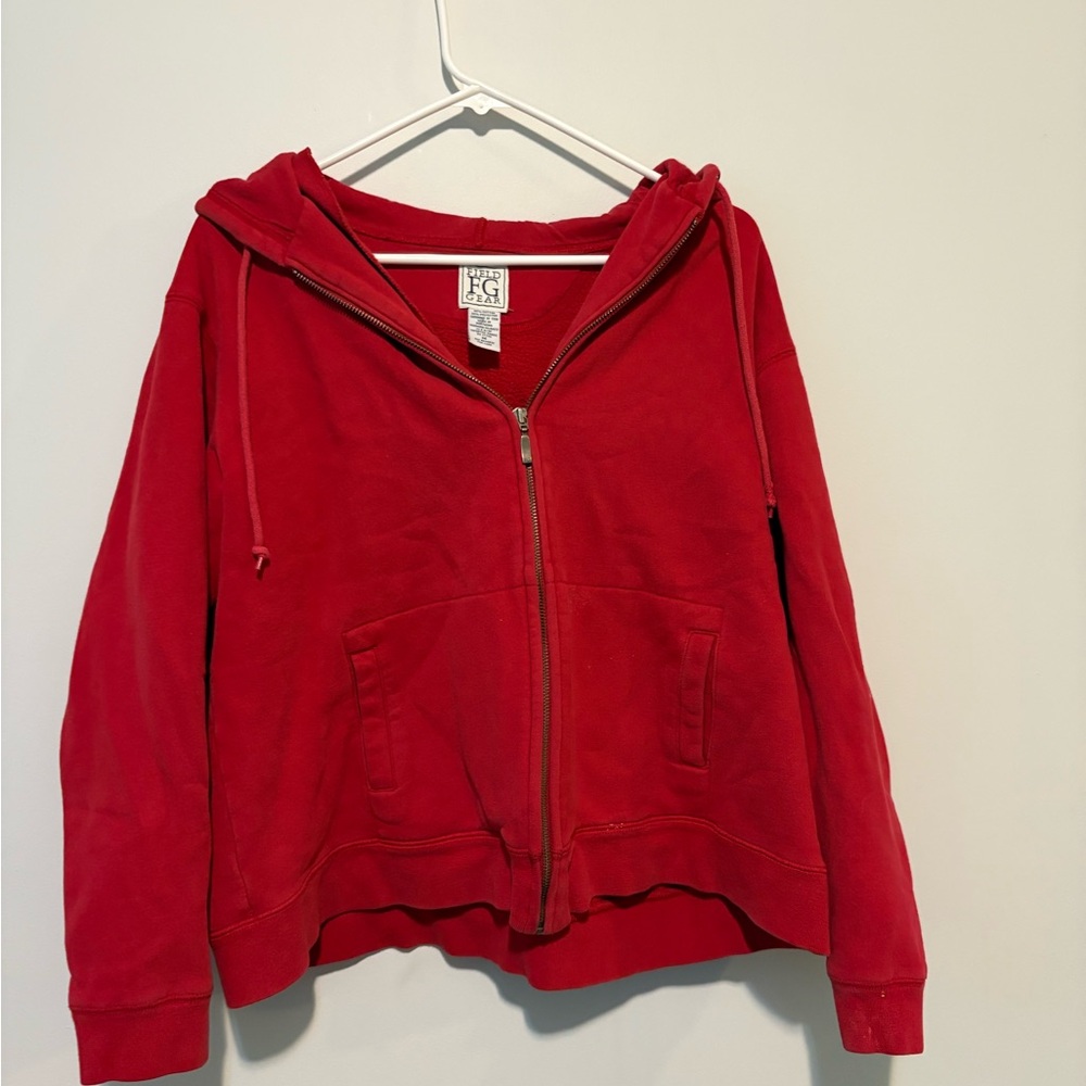 Red Zip-Up Hoodie